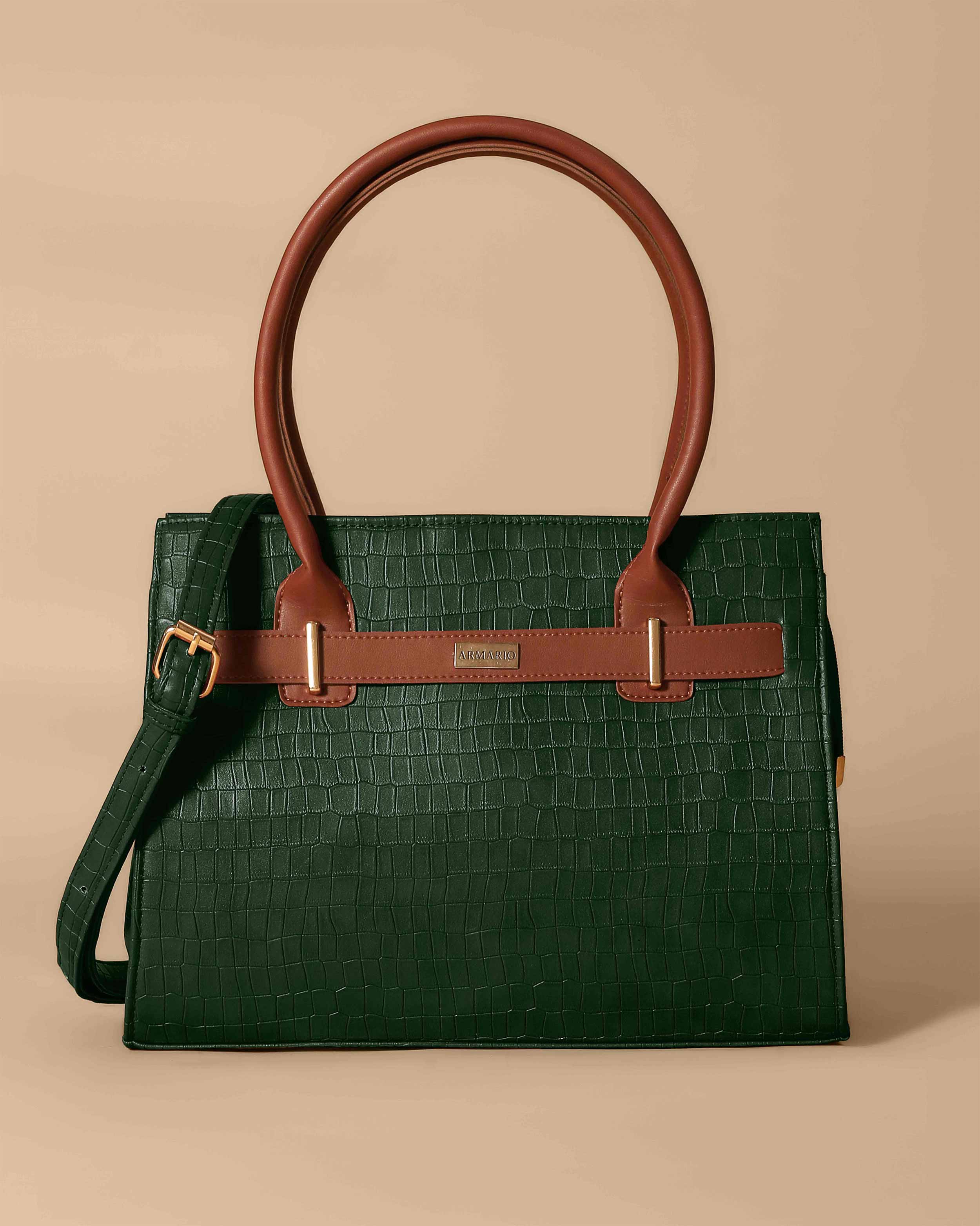 Vintage Crocodile Bag ( Olive Green)