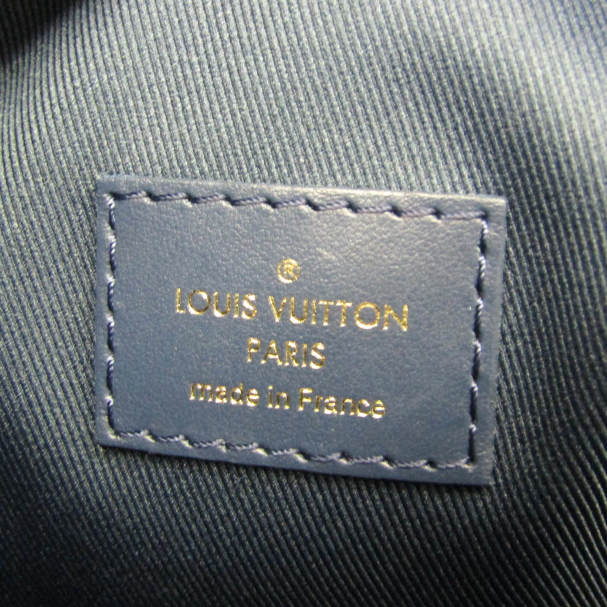 LOV Monogram Denim Soft Trunk M44723 Women's Shoulder Bag Blue