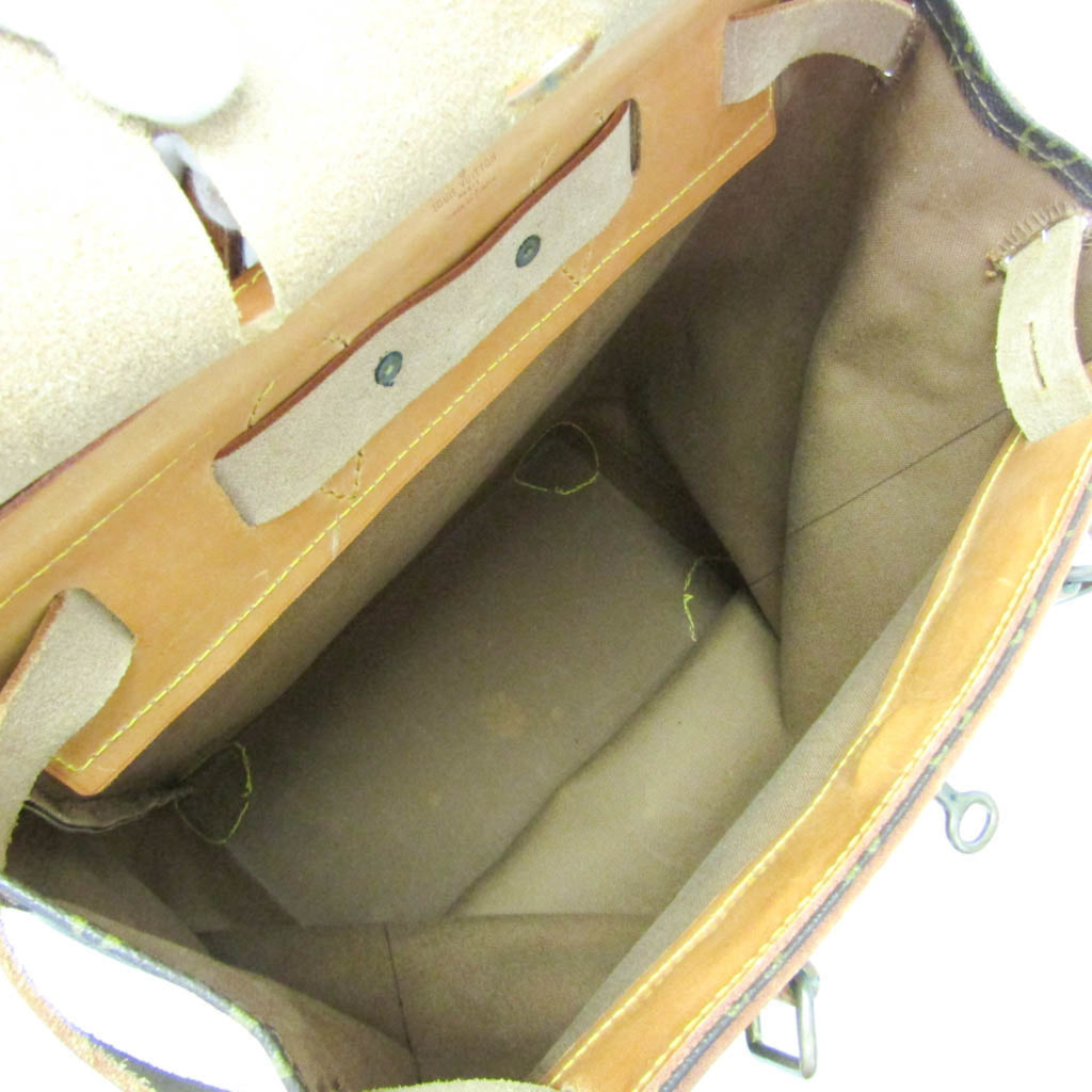 LOV Monogram Steamer 35 Men,Women Boston Bag Brown