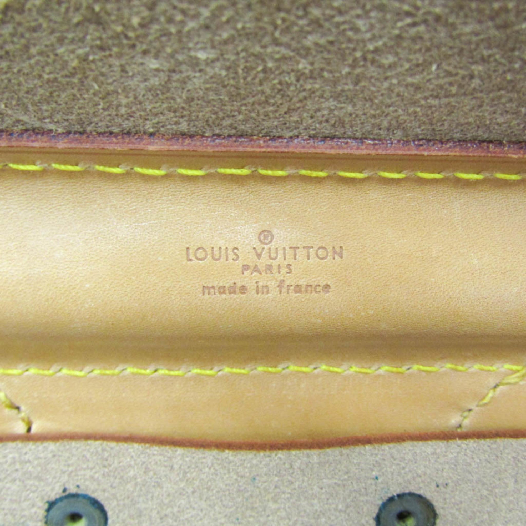 LOV Monogram Steamer 35 Men,Women Boston Bag Brown