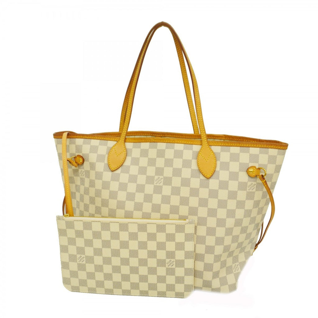 LOV Damier Azur Neverfull MM Tote Bag N41361 White Women's