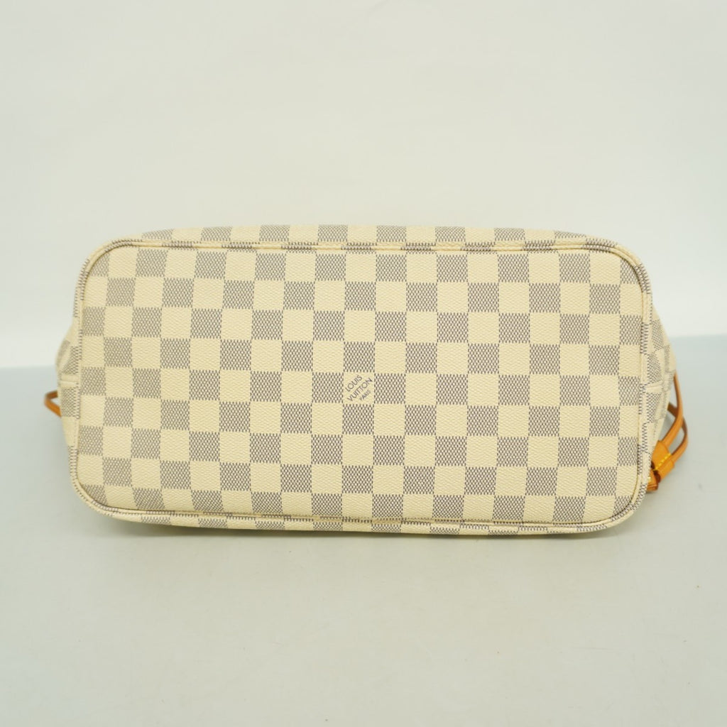 LOV Damier Azur Neverfull MM Tote Bag N41361 White Women's
