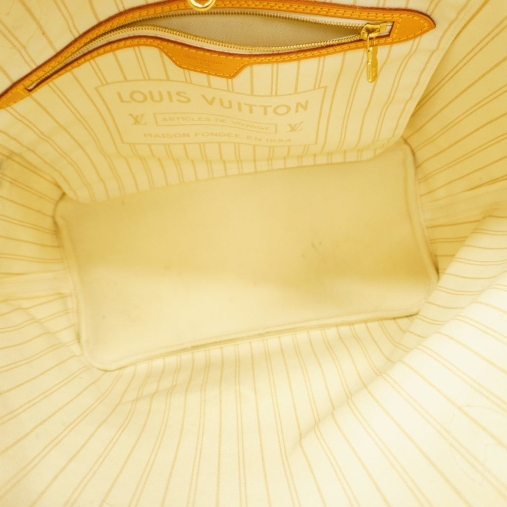 LOV Damier Azur Neverfull MM Tote Bag N41361 White Women's