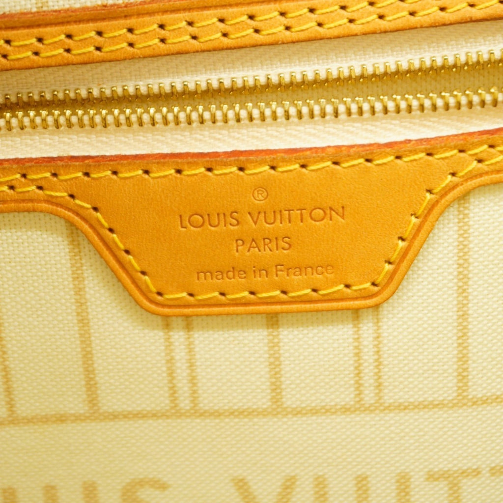 LOV Damier Azur Neverfull MM Tote Bag N41361 White Women's