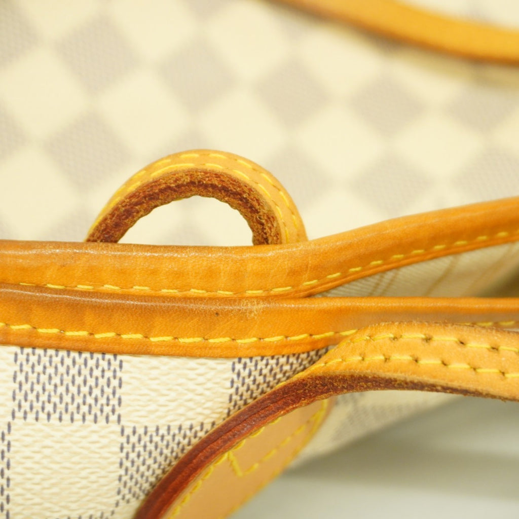 LOV Damier Azur Neverfull MM Tote Bag N41361 White Women's