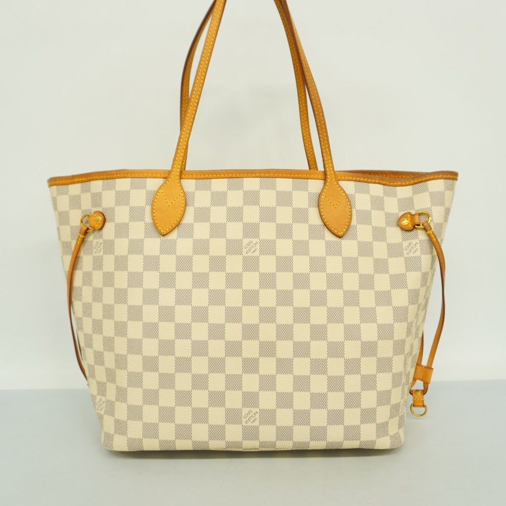 LOV Damier Azur Neverfull MM Tote Bag N41361 White Women's
