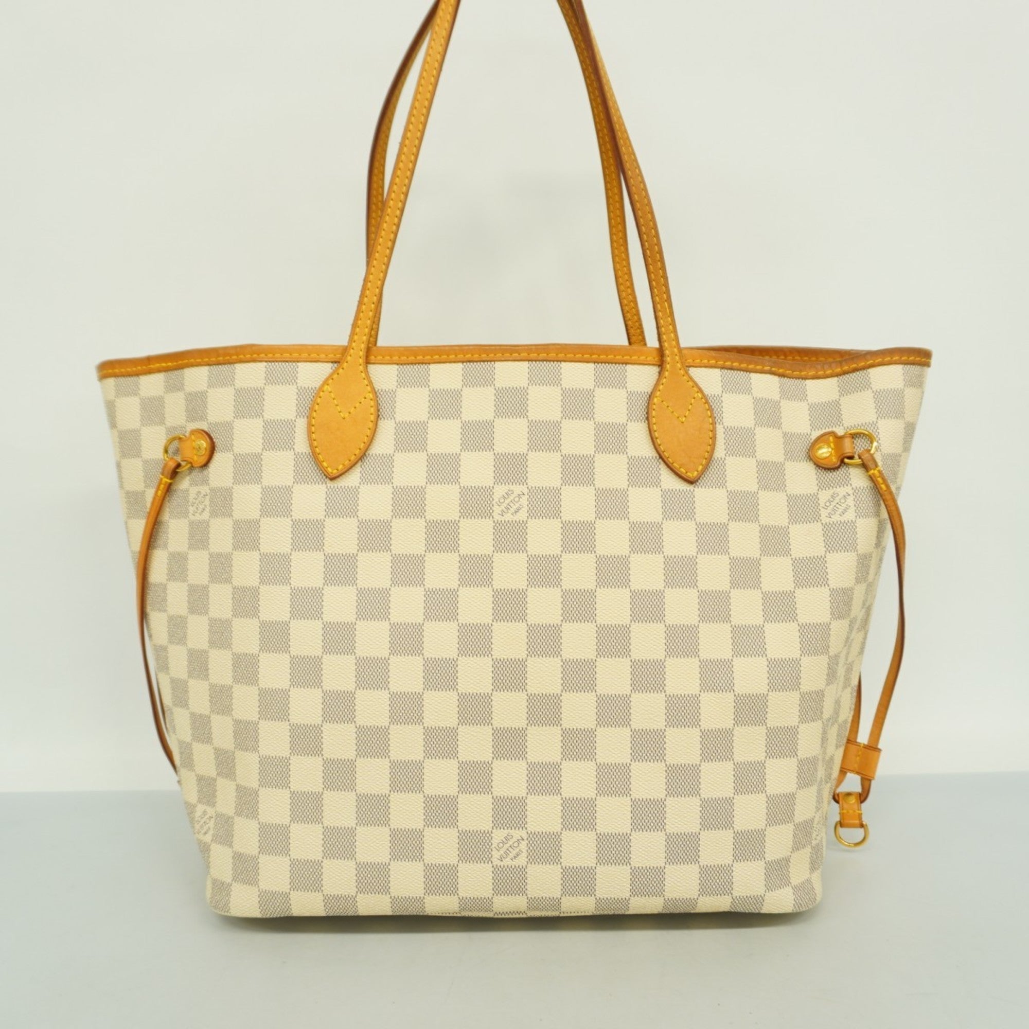 LOV Damier Azur Neverfull MM Tote Bag N41361 White Women's