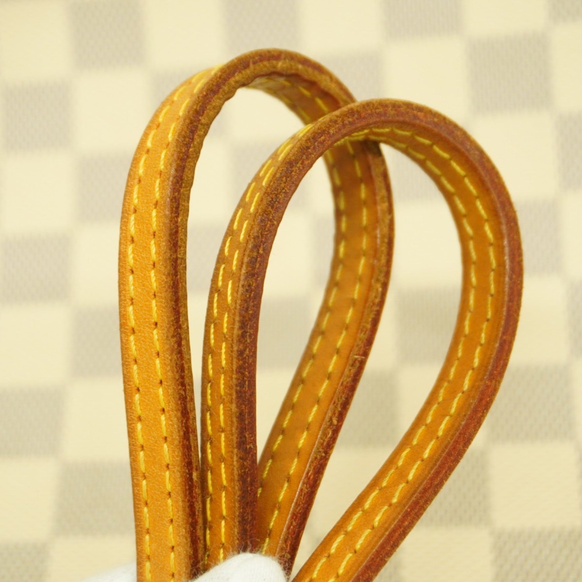 LOV Damier Azur Neverfull MM Tote Bag N41361 White Women's