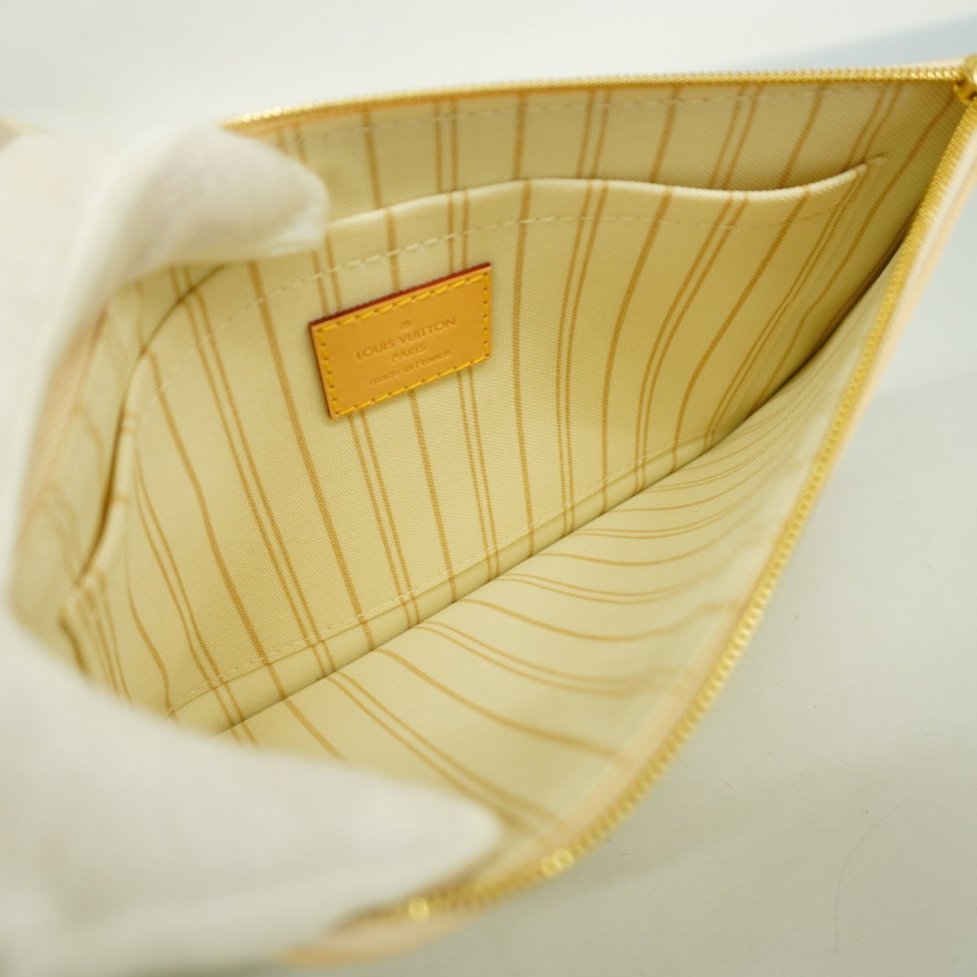 LOV Damier Azur Neverfull MM Tote Bag N41361 White Women's