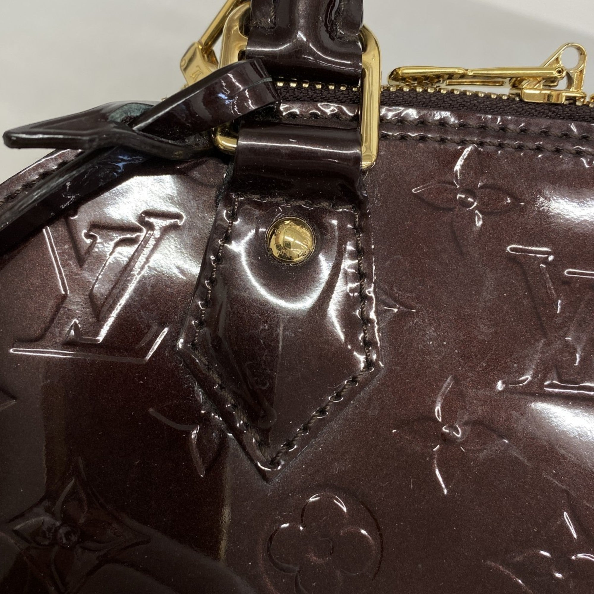 LOV Vernis Alma BB Handbag M91678 Amaranth, 2-Way Bag for Women