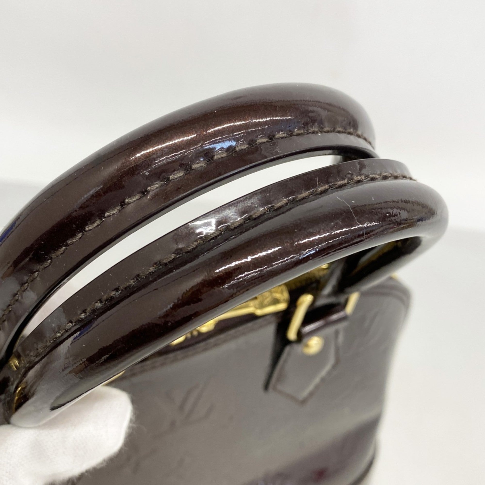 LOV Vernis Alma BB Handbag M91678 Amaranth, 2-Way Bag for Women