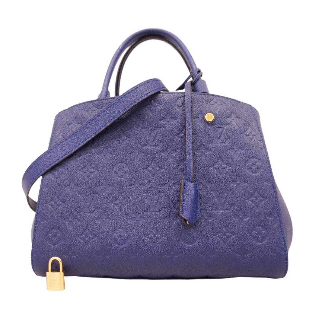 LOV Monogram Empreinte Montaigne MM Handbag M41309 Blue Iris 2-Way Bag for Women