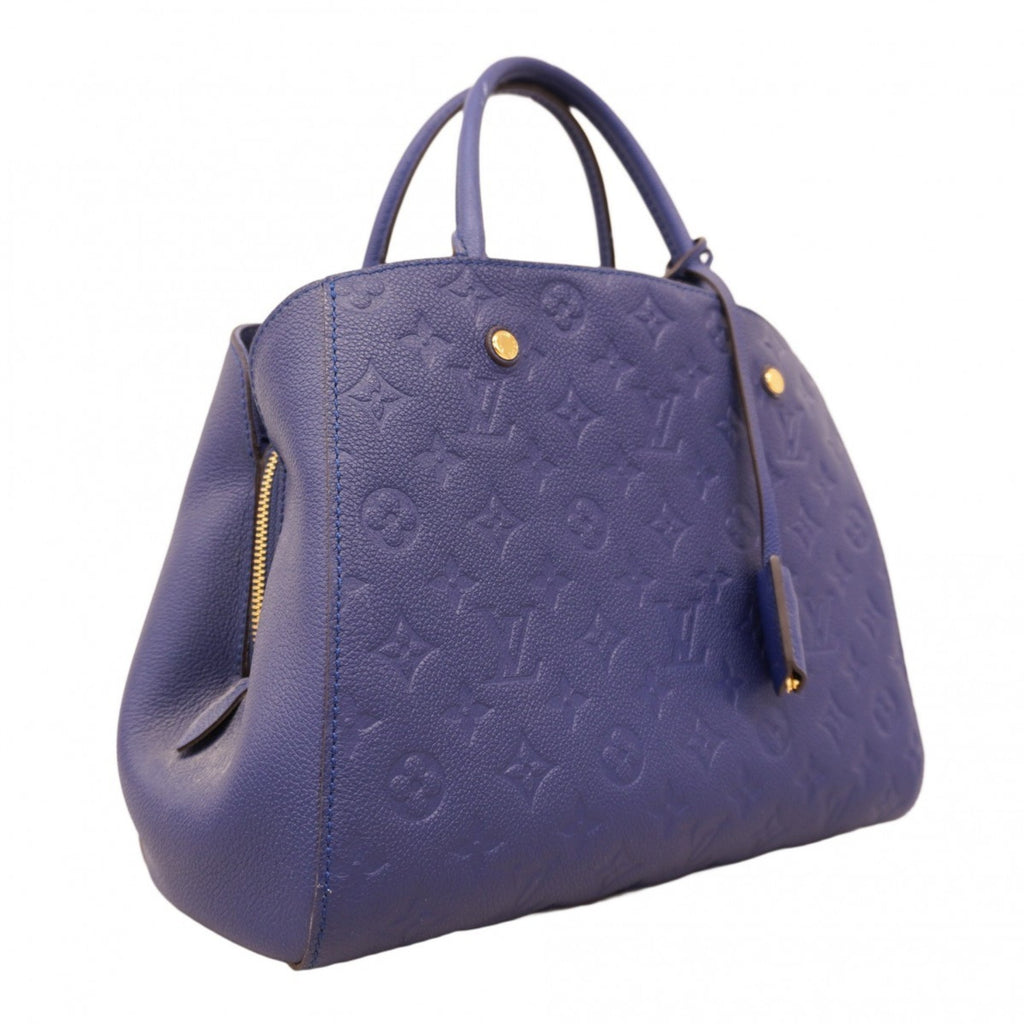 LOV Monogram Empreinte Montaigne MM Handbag M41309 Blue Iris 2-Way Bag for Women