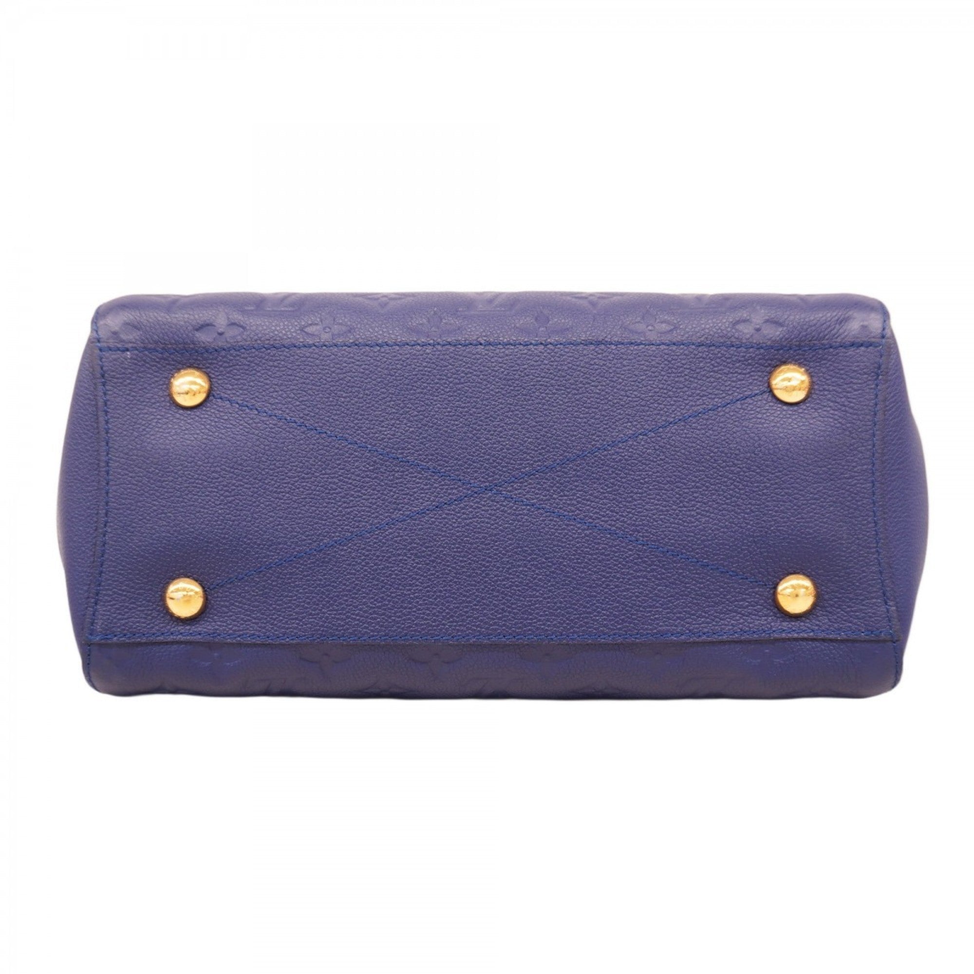 LOV Monogram Empreinte Montaigne MM Handbag M41309 Blue Iris 2-Way Bag for Women