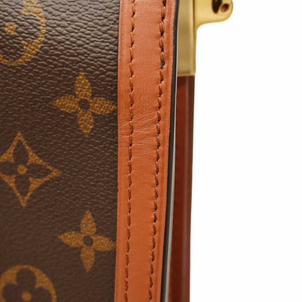 LOV Monogram Reverse Dauphine MM Handbag M45958 Brown 2-Way Bag for Women