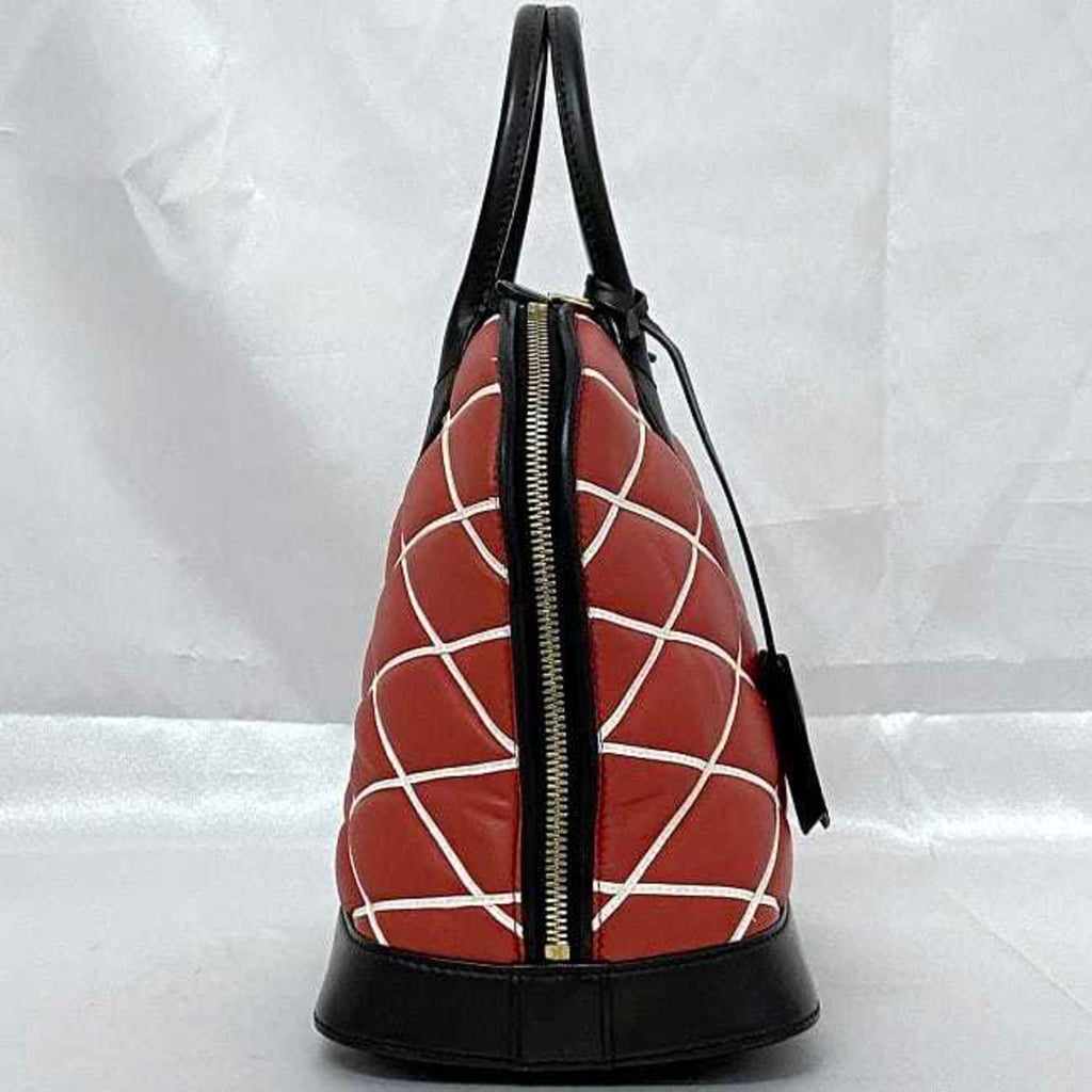 LOV Handbag Alma PM f-22474 Red Black Maltage 2WY Shoulder Bag Leather FO4104 LOUIS VUITTON Freestanding Quilting Women's Men's Stitching