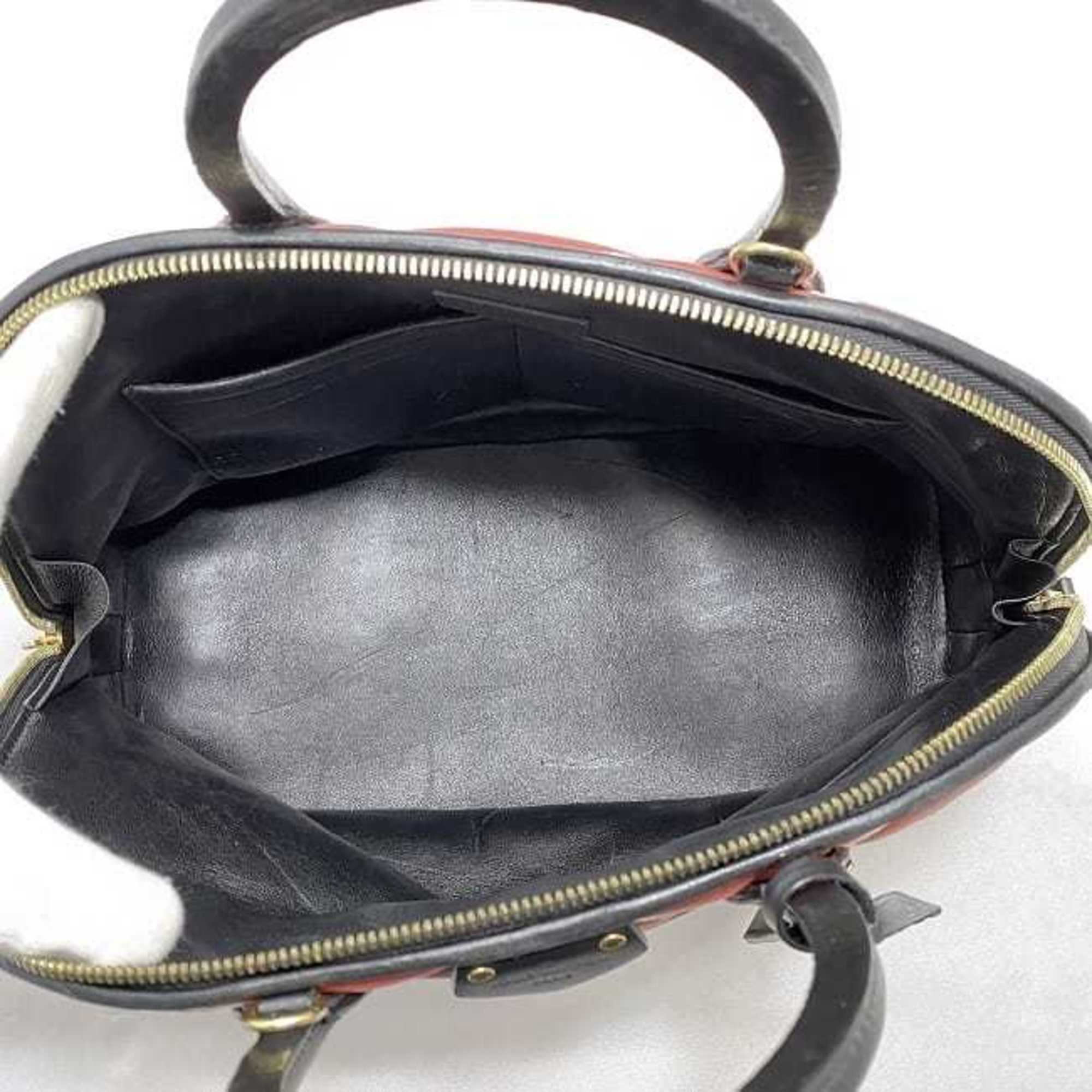 LOV Handbag Alma PM f-22474 Red Black Maltage 2WY Shoulder Bag Leather FO4104 LOUIS VUITTON Freestanding Quilting Women's Men's Stitching