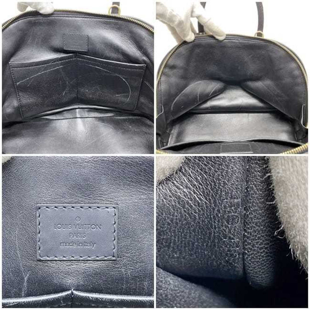 LOV Handbag Alma PM f-22474 Red Black Maltage 2WY Shoulder Bag Leather FO4104 LOUIS VUITTON Freestanding Quilting Women's Men's Stitching