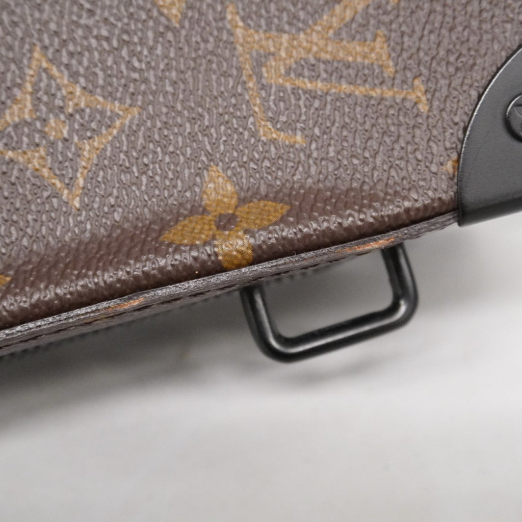 LOV Monogram Macassar Soft Handle Trunk Shoulder Bag M45935 Brown/Black Men's