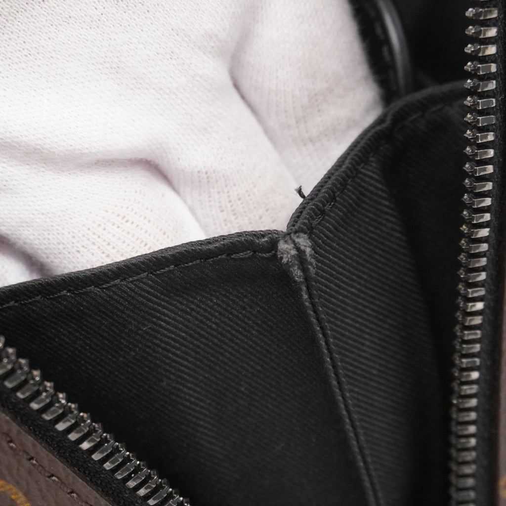 LOV Monogram Macassar Soft Handle Trunk Shoulder Bag M45935 Brown/Black Men's