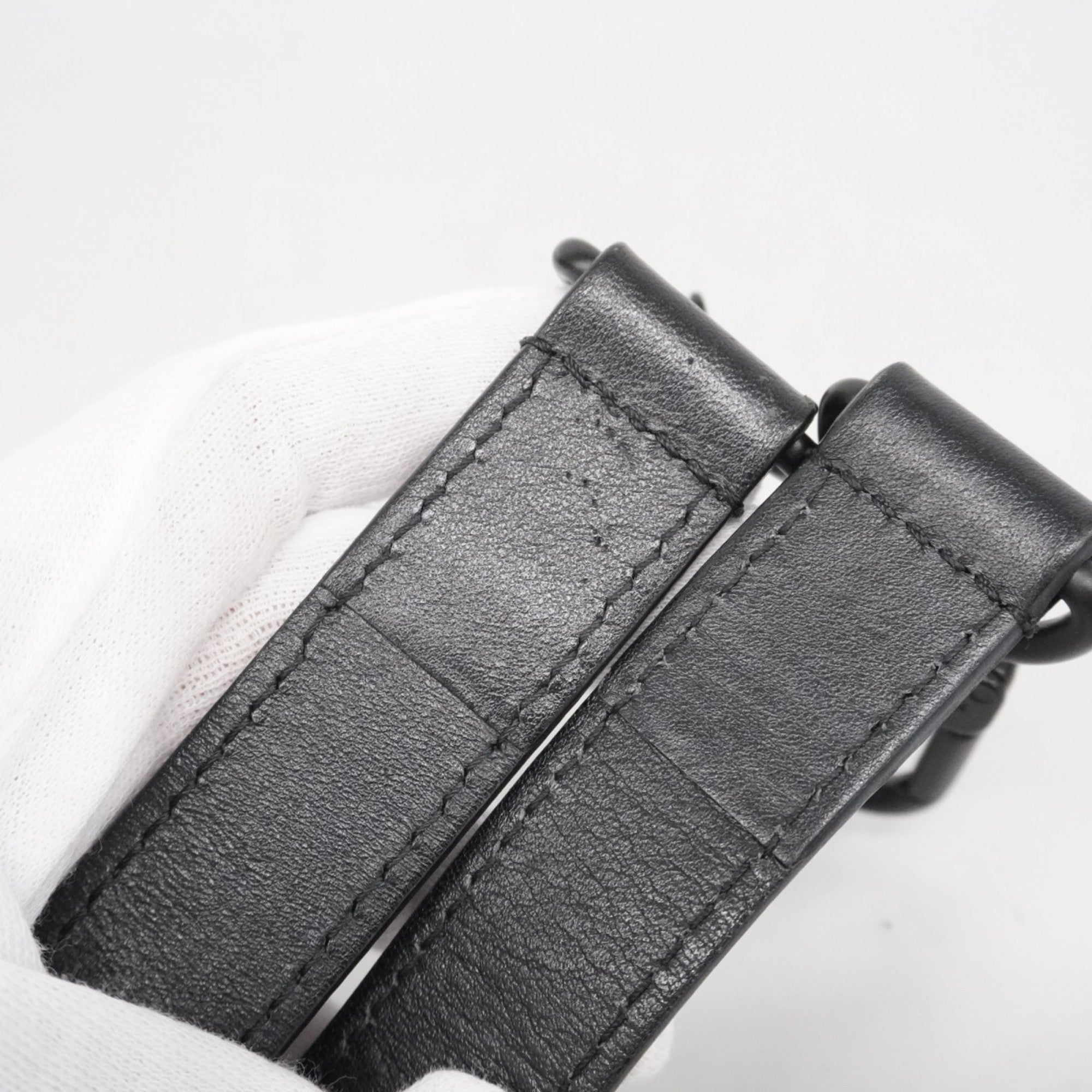 LOV Monogram Macassar Soft Handle Trunk Shoulder Bag M45935 Brown/Black Men's