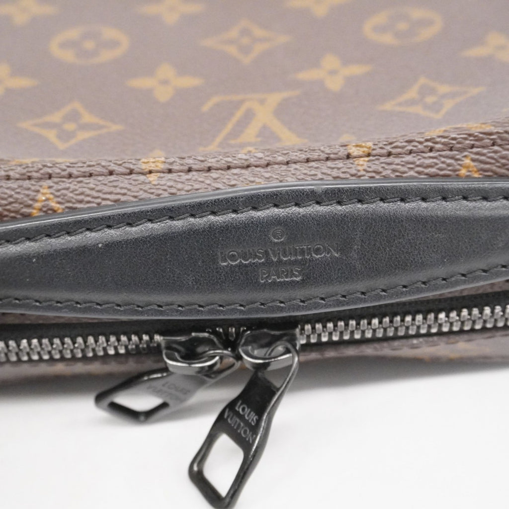 LOV Monogram Macassar Soft Handle Trunk Shoulder Bag M45935 Brown/Black Men's