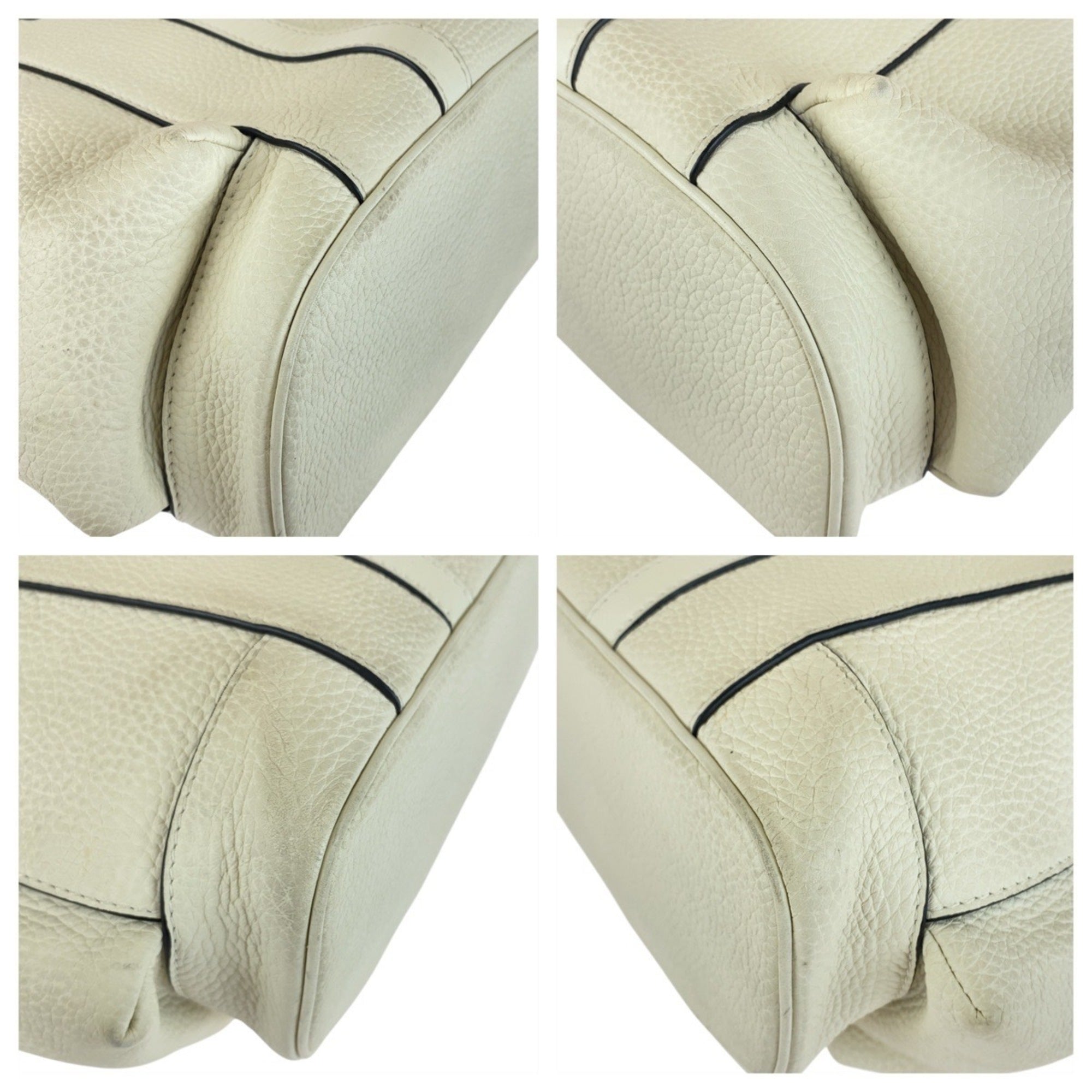 LOV Louis Vuitton Taurillon Christopher Tote in White, Cream, and Black Leather with Hardware, M58477, Men's Bag, Handbag