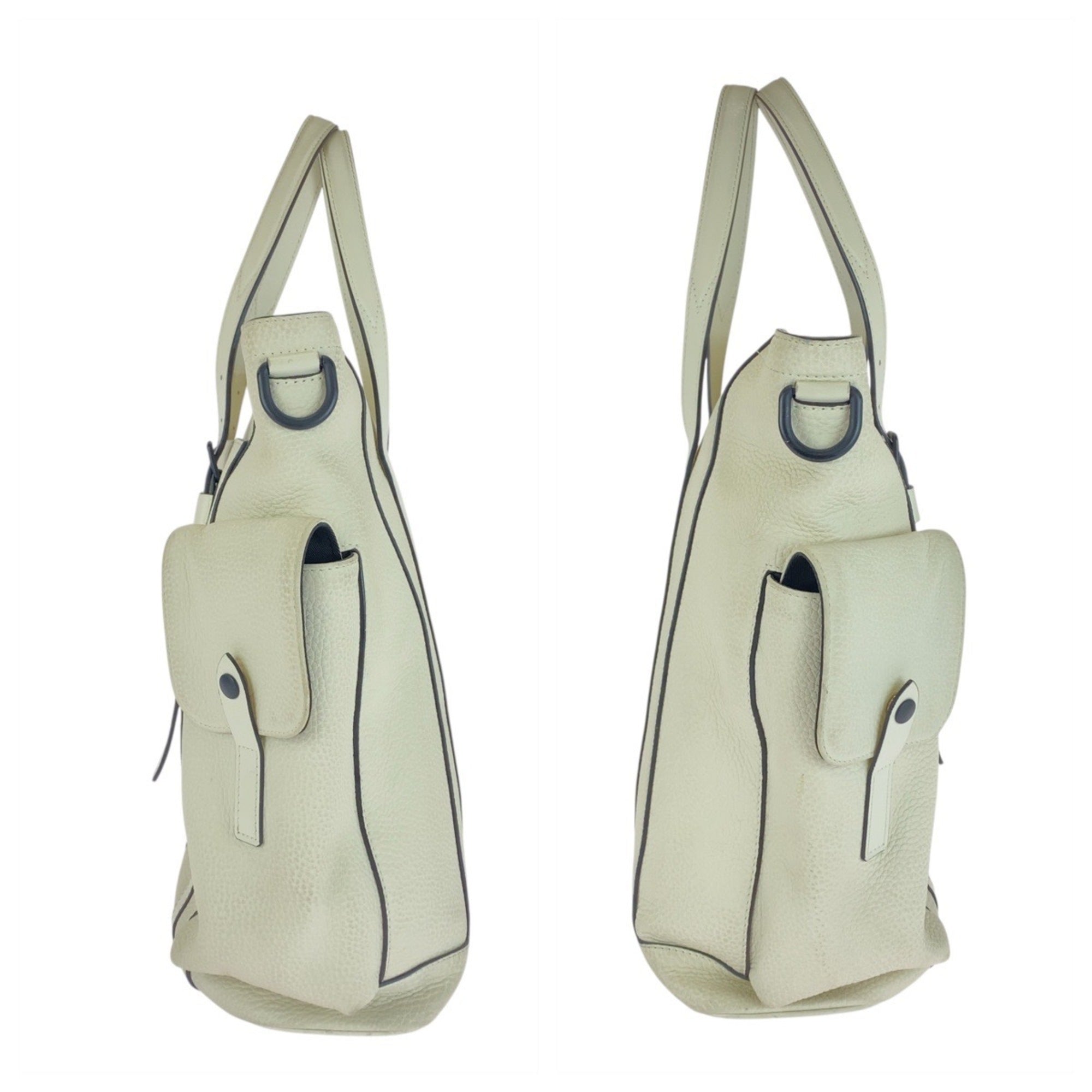 LOV Louis Vuitton Taurillon Christopher Tote in White, Cream, and Black Leather with Hardware, M58477, Men's Bag, Handbag