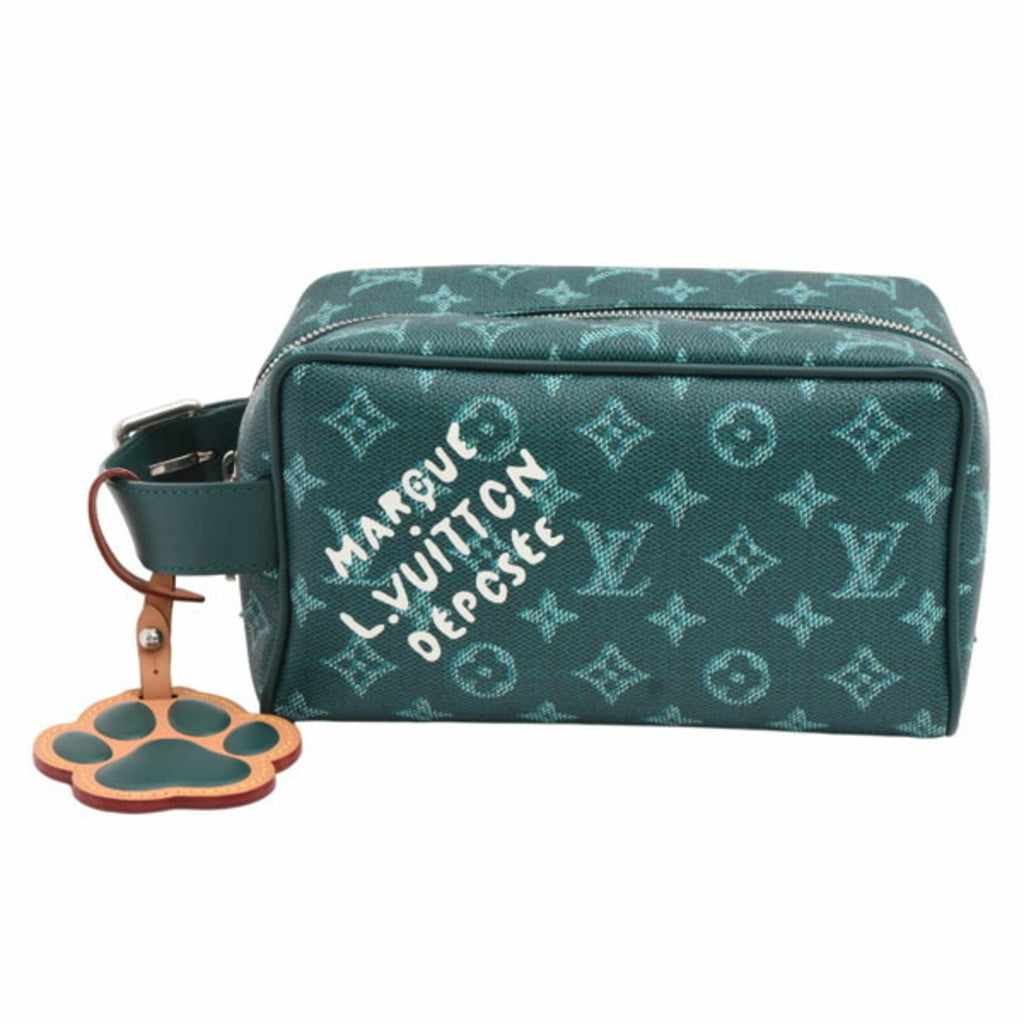 LOV Locker Top Kit Monogram Heritage Treasure Bag Pouch Green M12688