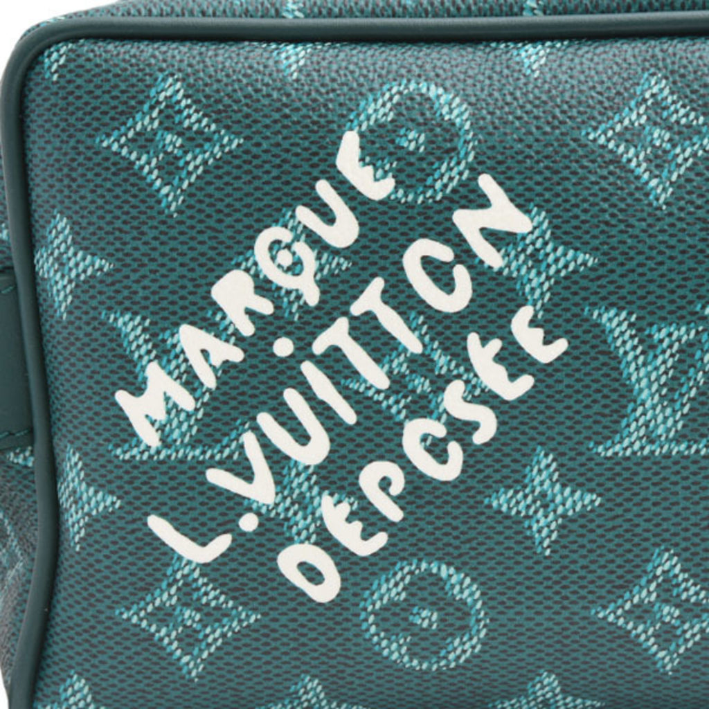 LOV Locker Top Kit Monogram Heritage Treasure Bag Pouch Green M12688