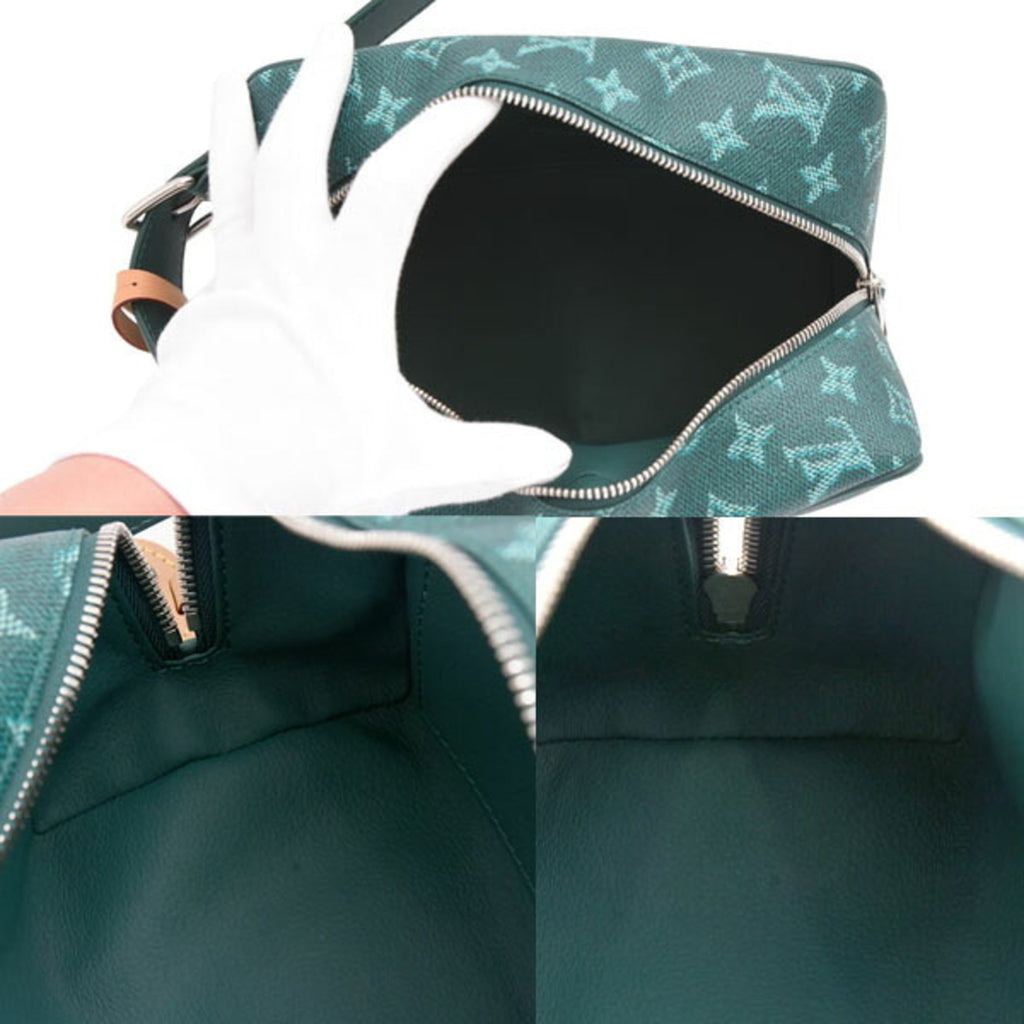 LOV Locker Top Kit Monogram Heritage Treasure Bag Pouch Green M12688