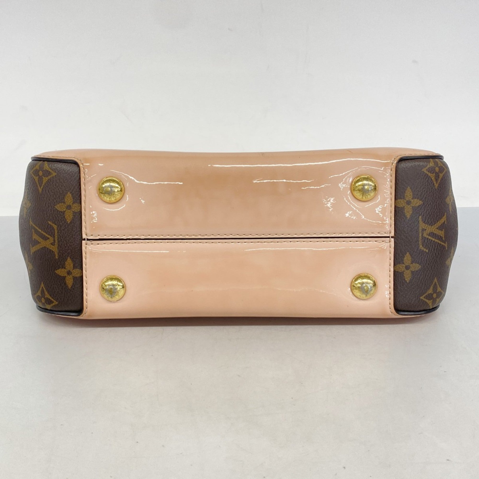 LOV Monogram Vernis Cherrywood PM Handbag M53355 Brown Rose Ballerine 2-Way Bag for Women