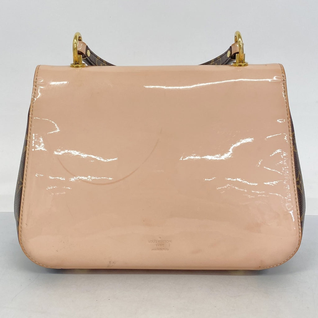 LOV Monogram Vernis Cherrywood PM Handbag M53355 Brown Rose Ballerine 2-Way Bag for Women