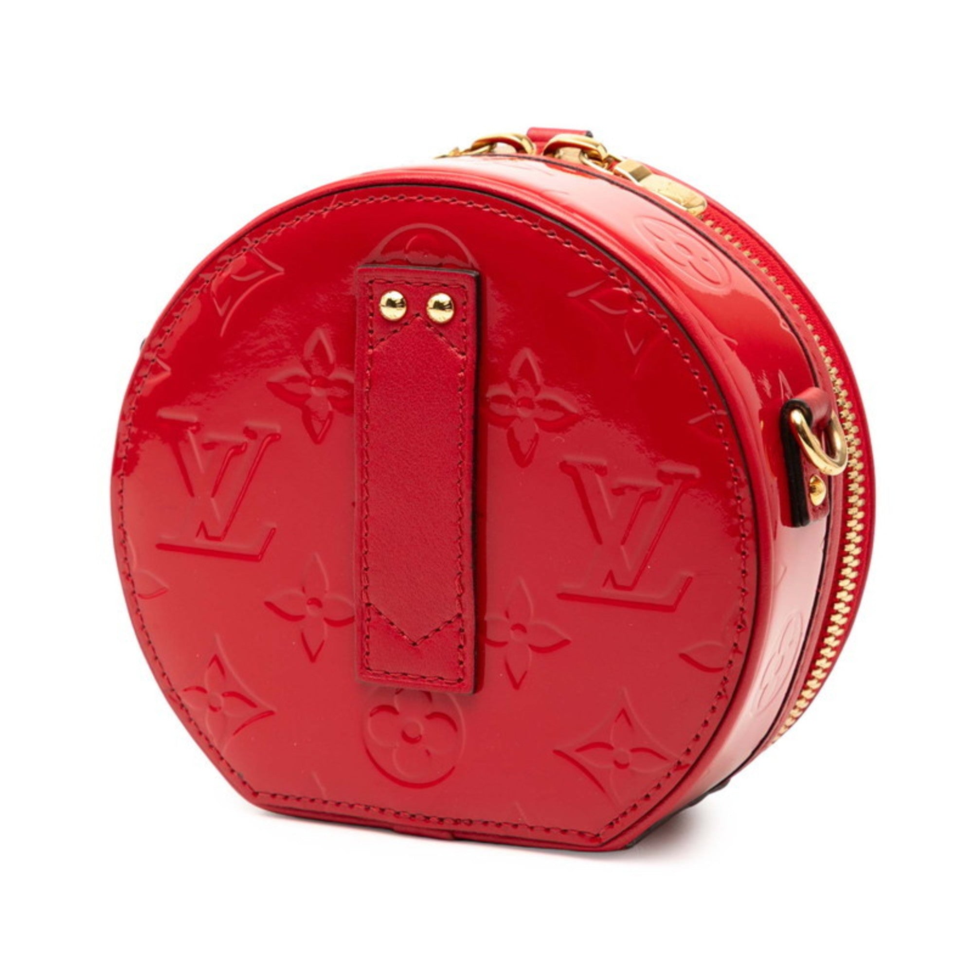 LOV Monogram Vernis Mini Boite Chapeau Crossbody Shoulder Bag M90498 Rouge Patent Leather Women's LOUIS VUITTON