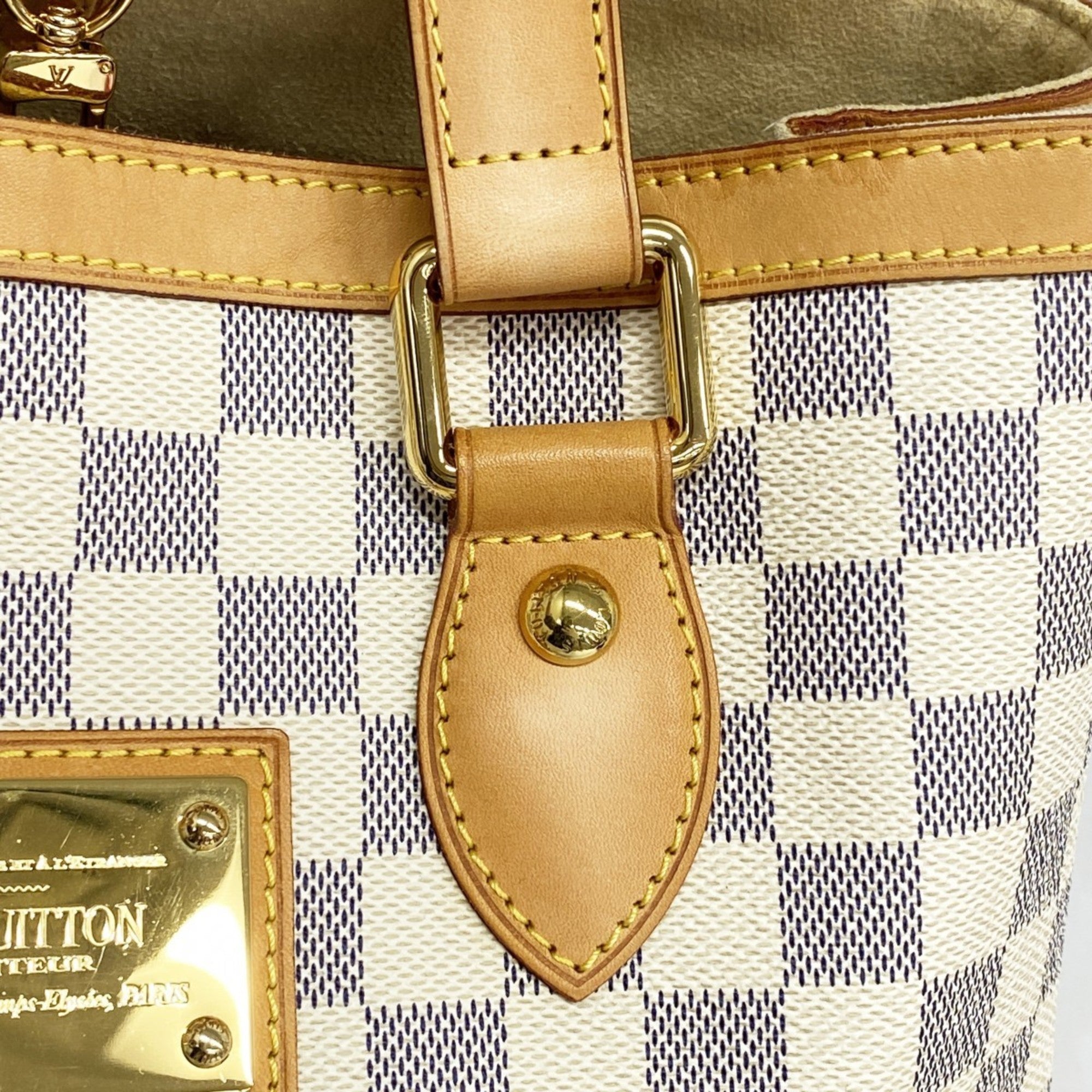 LOV Damier Azur Hampstead PM Tote Bag N51207 White Women's