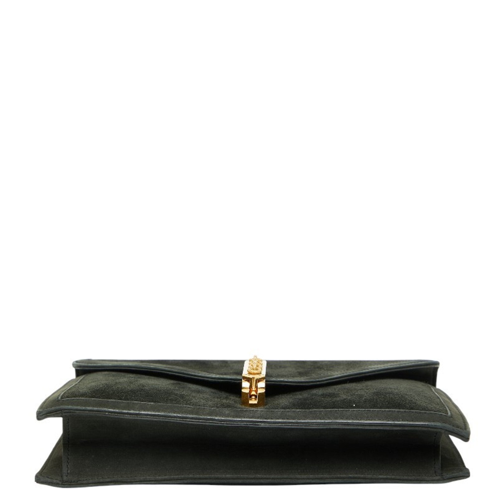 HMS Alcazar Chain Shoulder Bag in Gray, Black, and Gold. Women's. HERMES