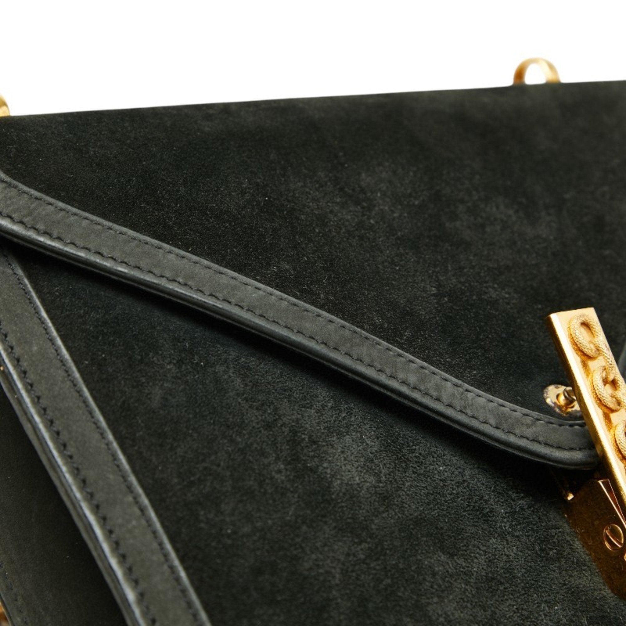 HMS Alcazar Chain Shoulder Bag in Gray, Black, and Gold. Women's. HERMES