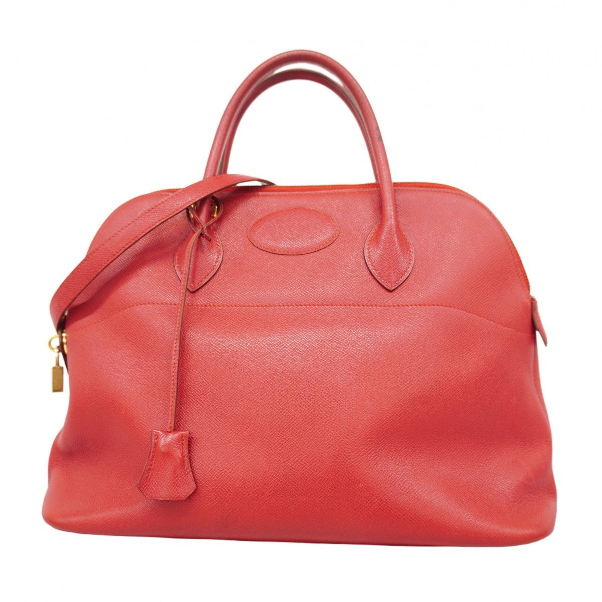 HMS Hermès Bolide 35 Handbag, Couchvel, Rouge vif, 〇W Stamp, 2-Way Bag, Women's, P1584618