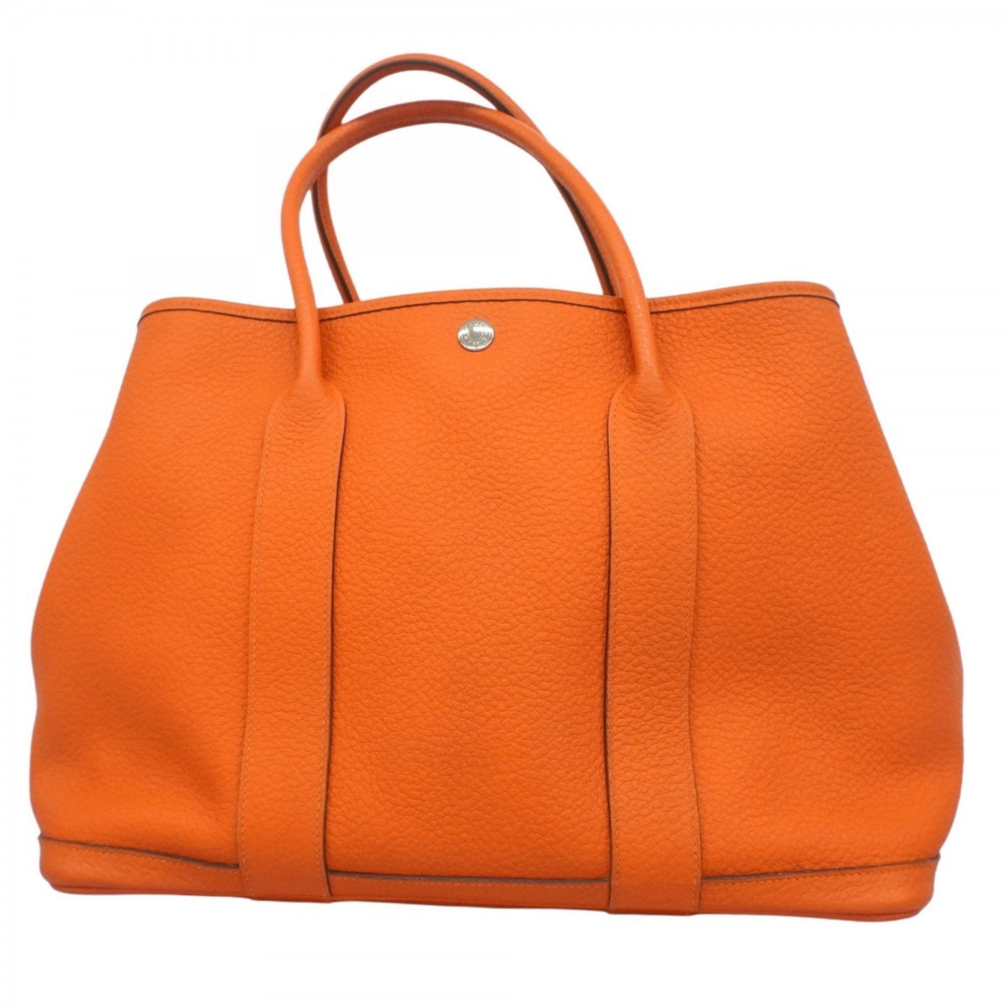 HMS Hermès Garden PM Negonda Orange Tote Bag with R Stamp for Women