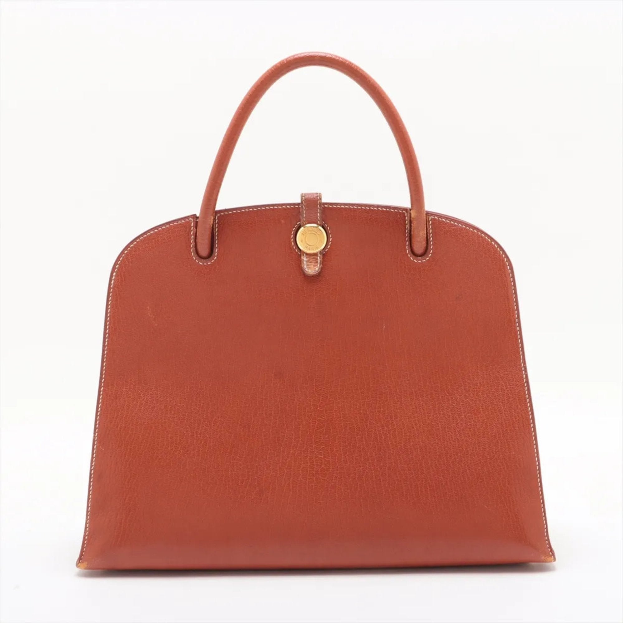 HMS Hermès □C engraved Darvi GM Chevre Coromandel leather handbag tote for women
