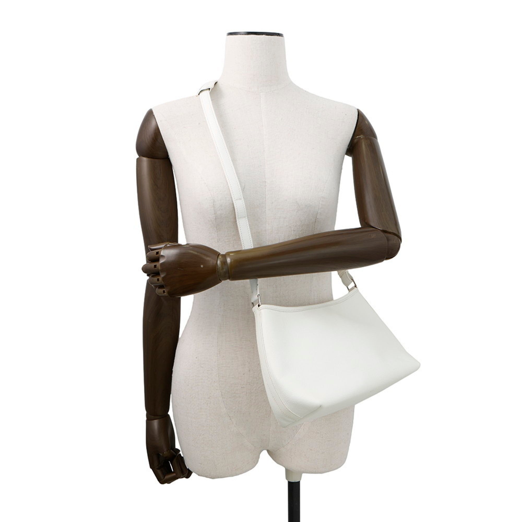 HMS Berlingo PM Shoulder Bag, White, Epson, B Stamp, HERMES, White