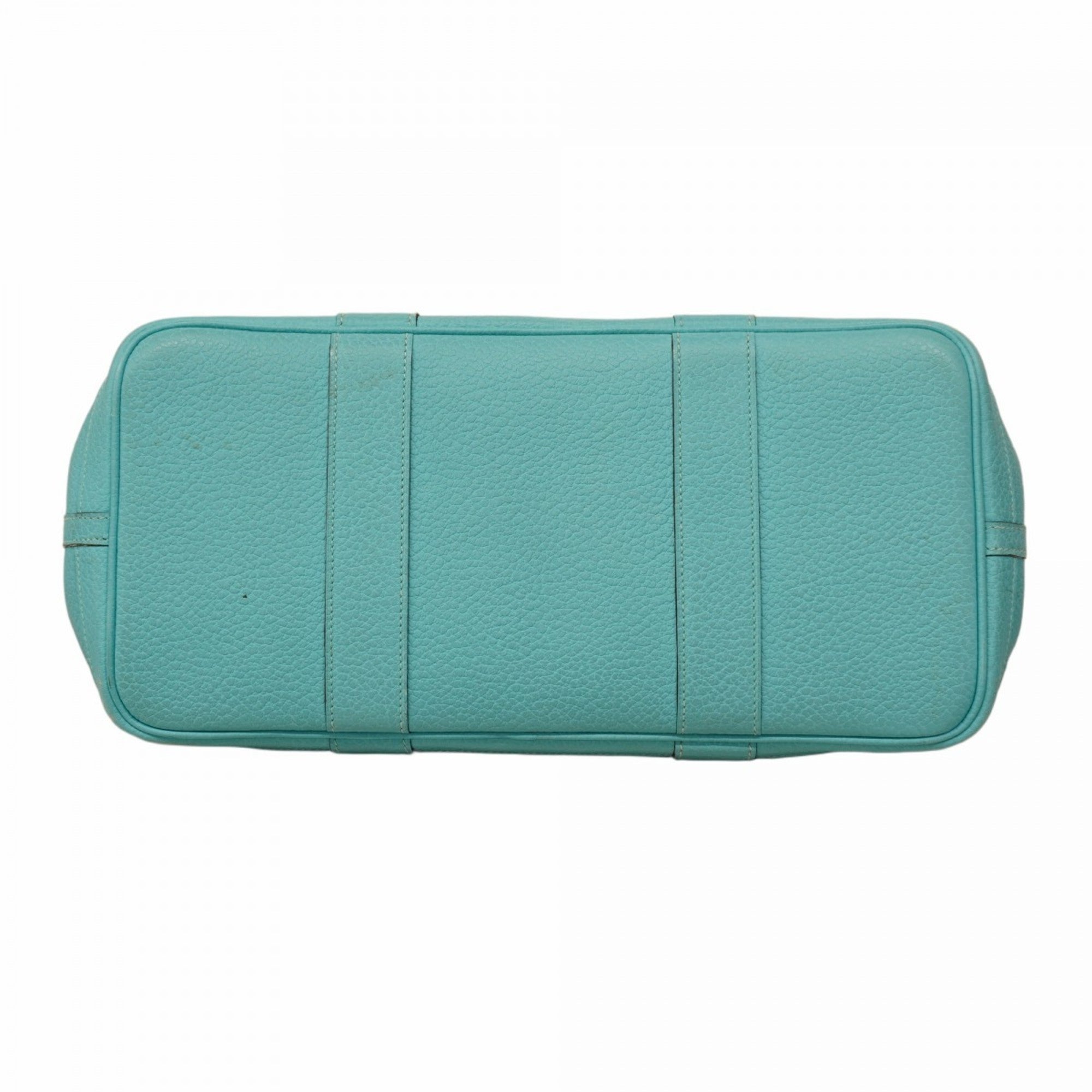 HMS Hermès Garden PM Country Blue Atoll Tote Bag with T Stamp for Women