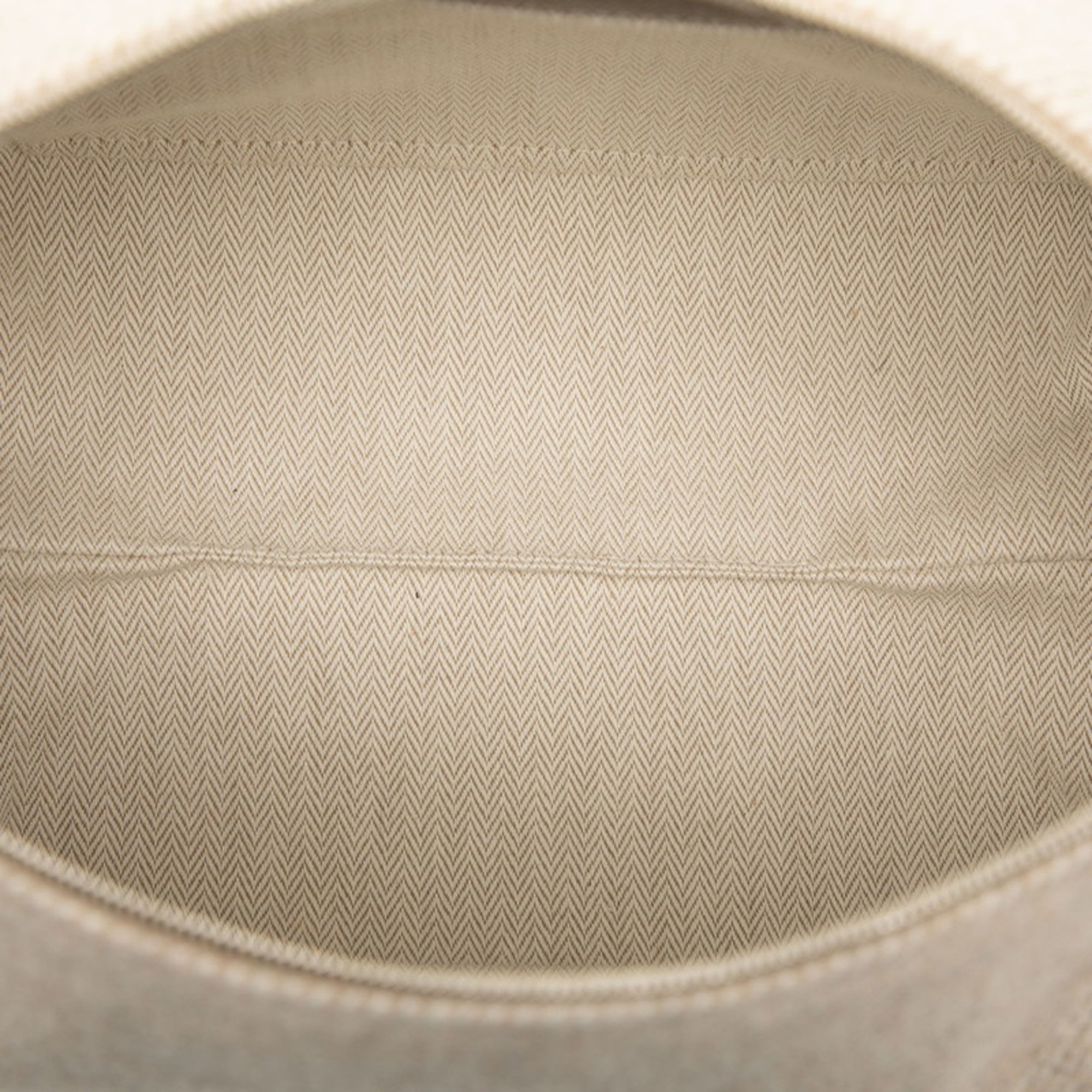 HMS Hermès Brid A Black GM Handbag in Natural Beige and Gray Canvas for Women