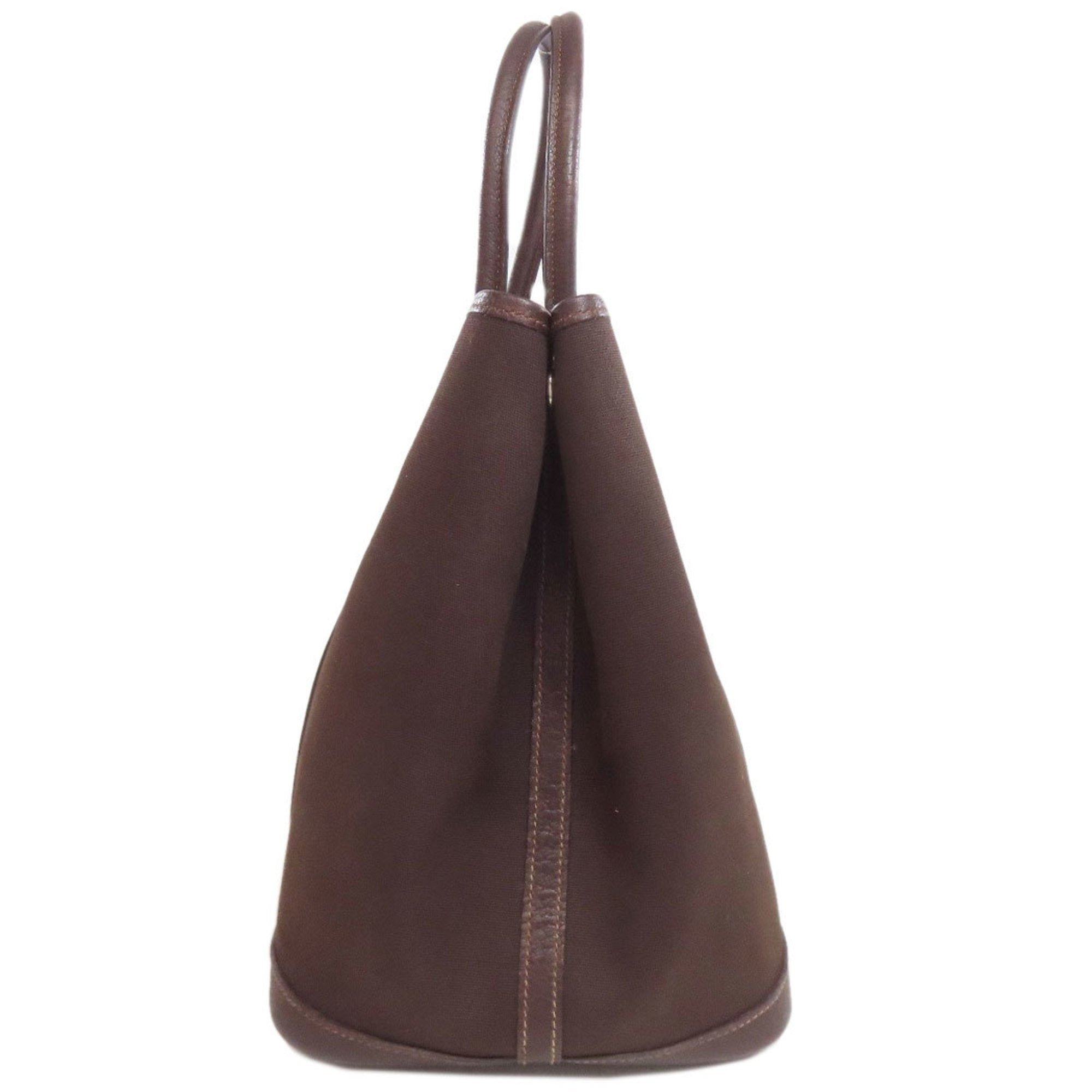 HMS Hermès Garden Party PM Tote Bag with Silver Hardware, Toile Officier, Women's