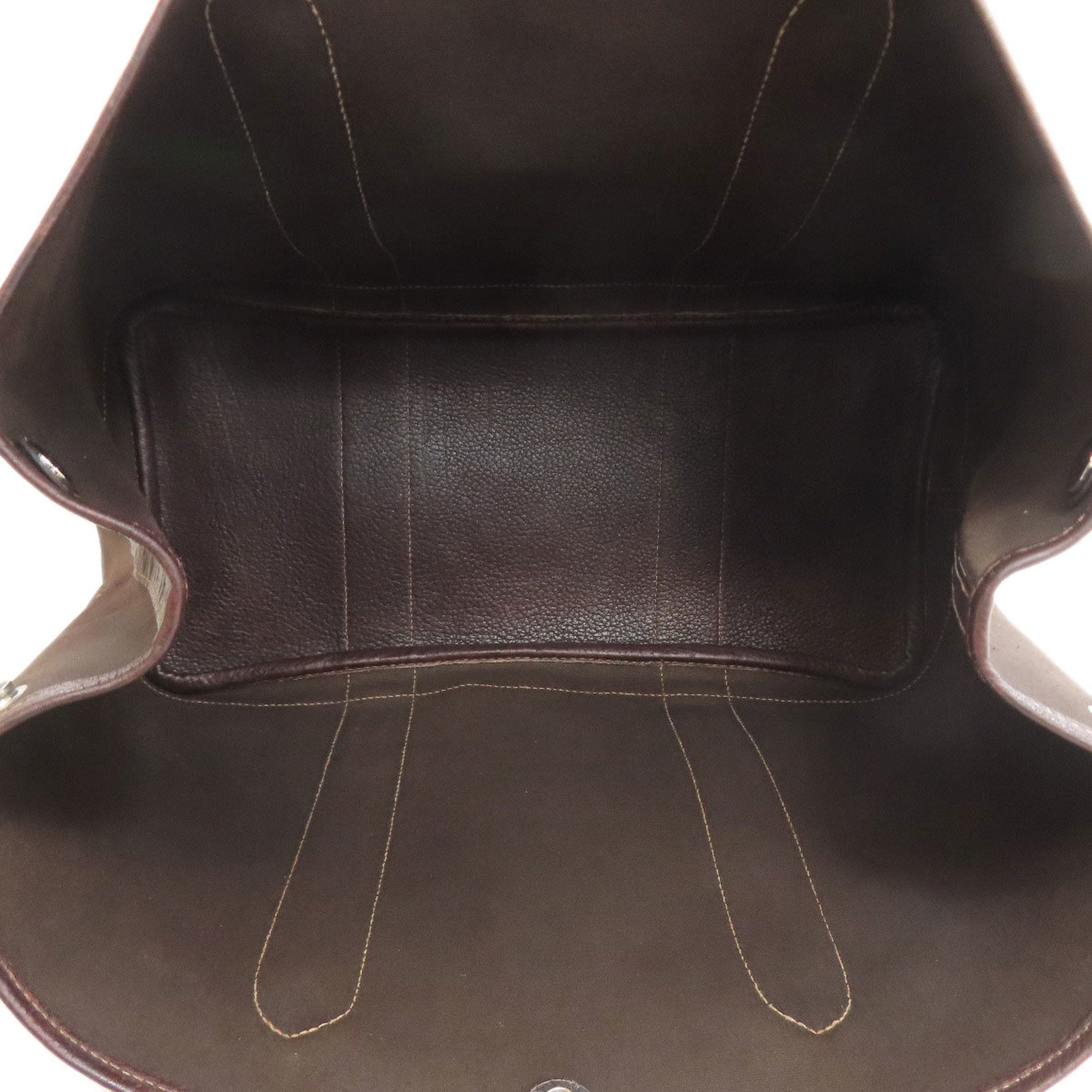 HMS Hermès Garden Party PM Tote Bag with Silver Hardware, Toile Officier, Women's