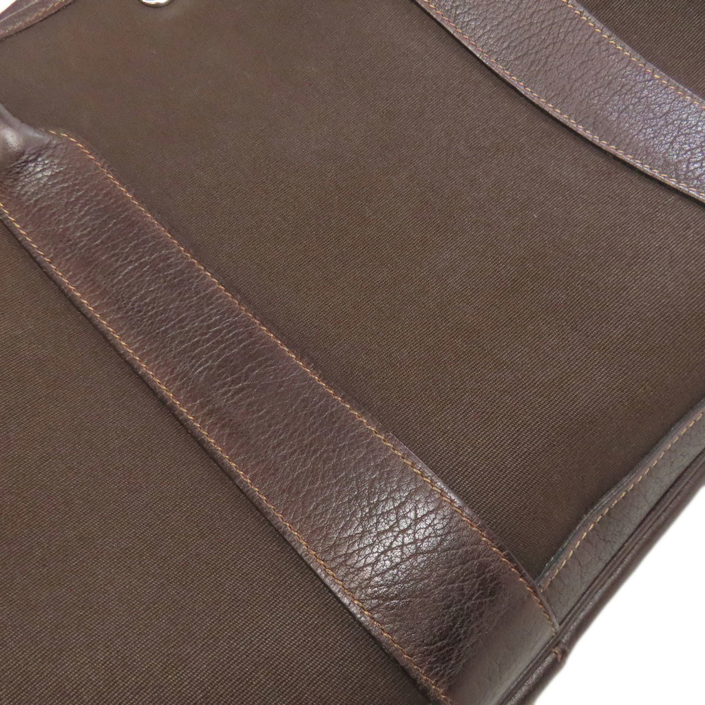 HMS Hermès Garden Party PM Tote Bag with Silver Hardware, Toile Officier, Women's