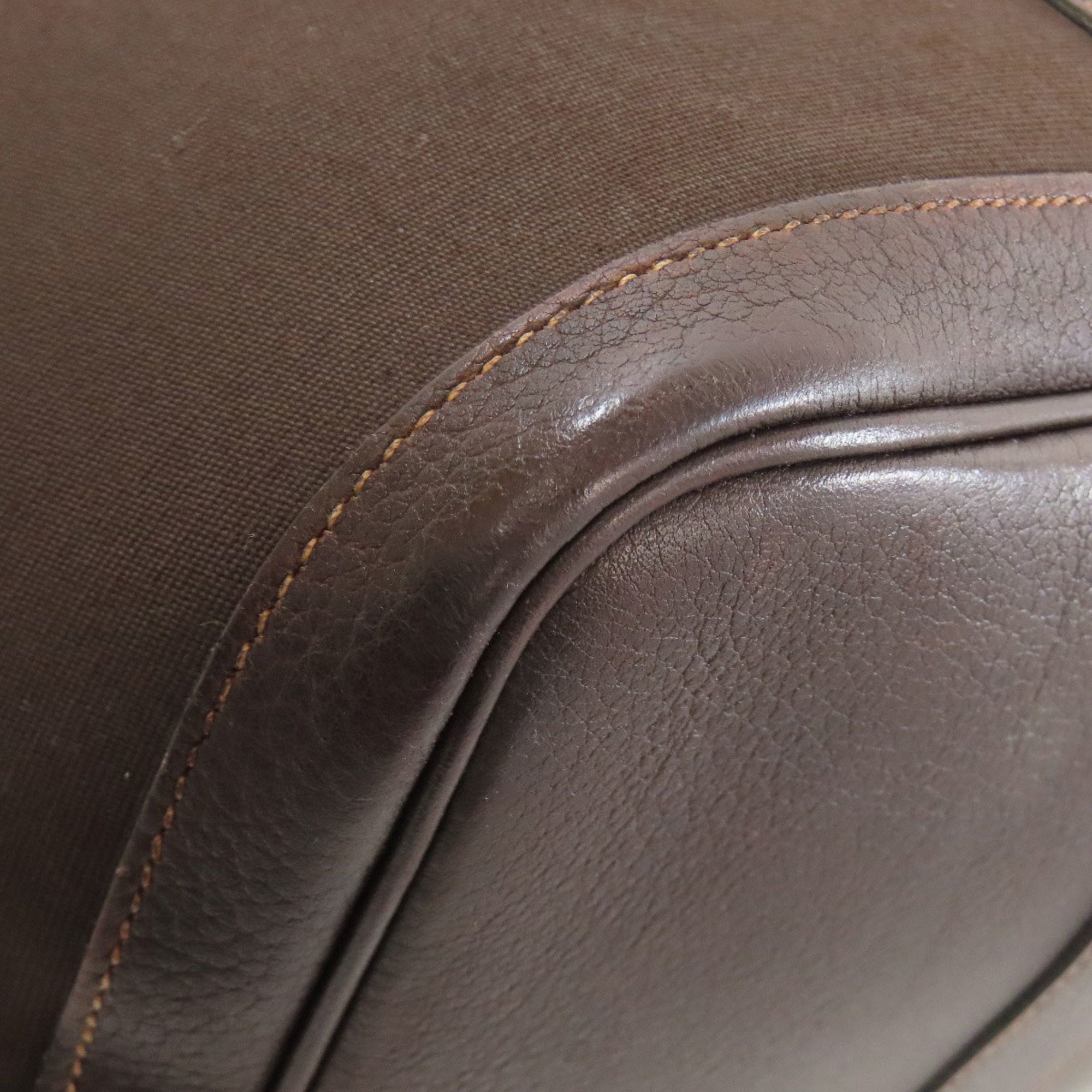 HMS Hermès Garden Party PM Tote Bag with Silver Hardware, Toile Officier, Women's