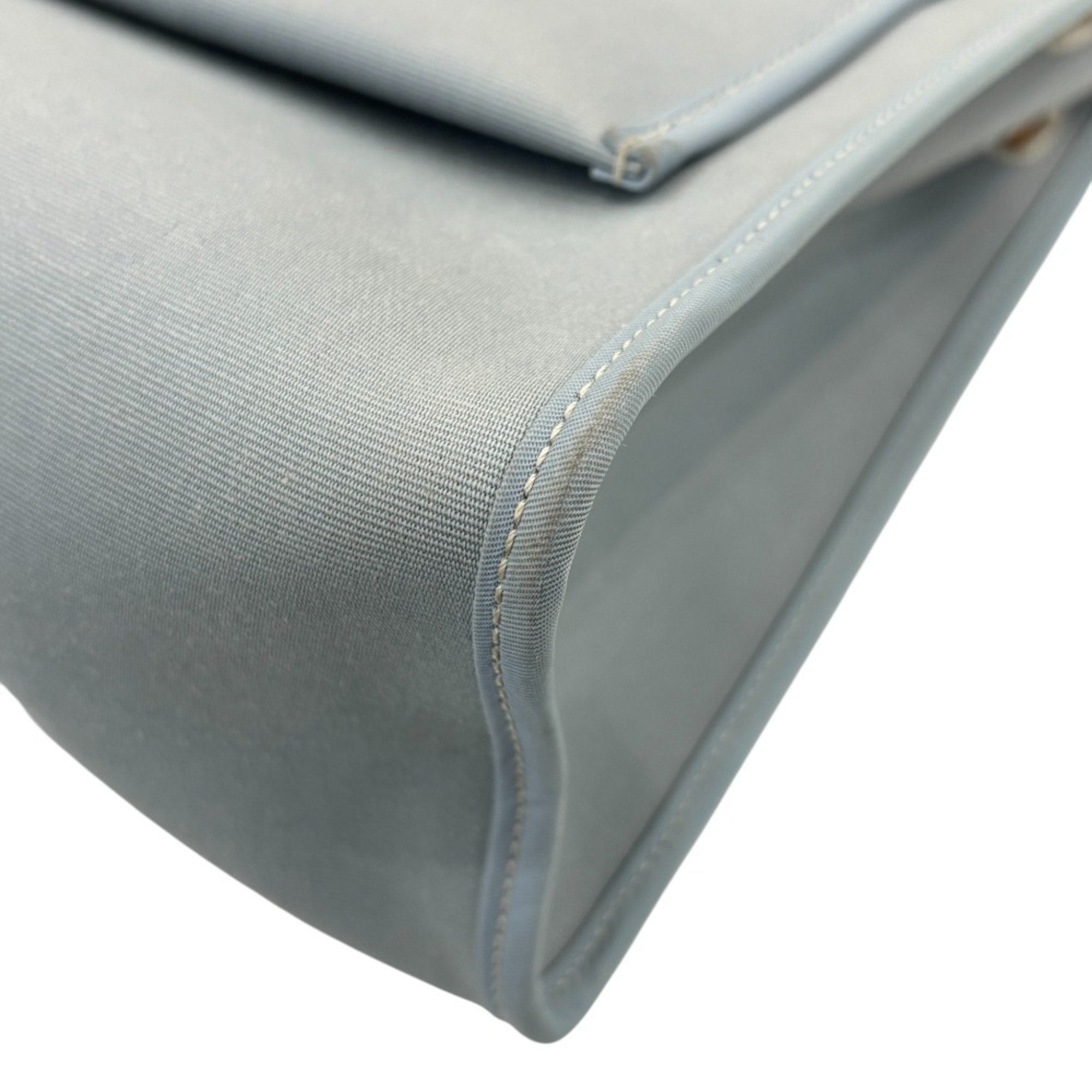 HMS Hermes Airbag Zip PM 2-way Handbag/Shoulder Bag, T Stamp, Blue/Brown, Women's