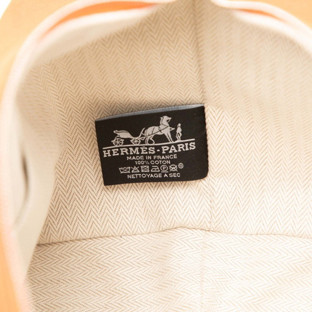 HMS Hermès Brides A Black GM Handbag in Orange Canvas for Women