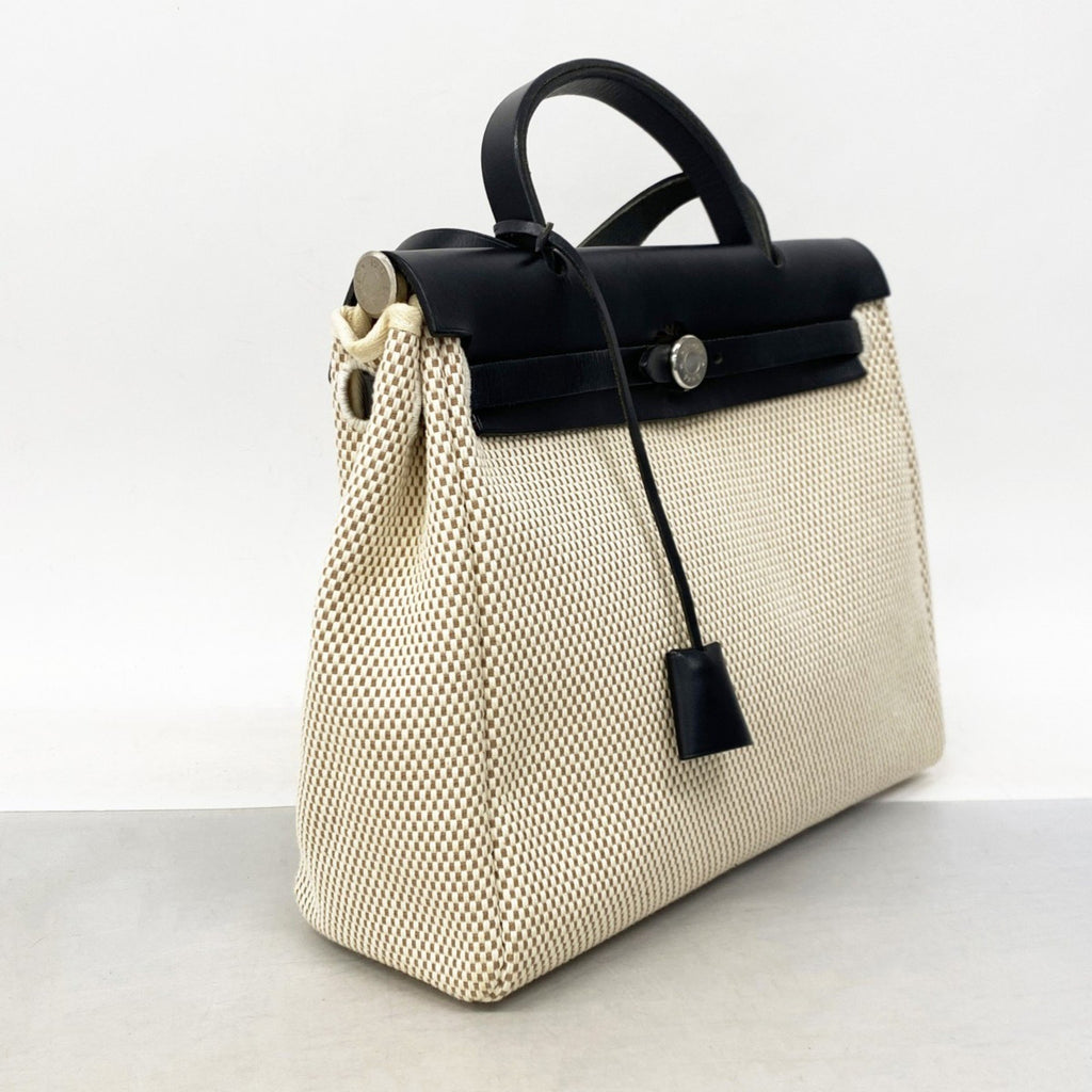 HMS Hermès Handbag, Airbag PM, Toile GM, Black, G Stamp, 2-Way Bag for Women